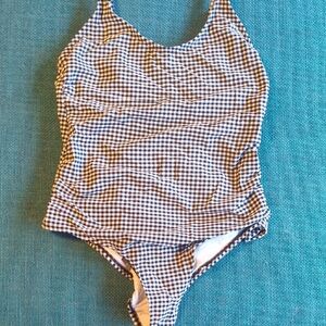 Kona Sol Kids Black and White Gingham One Piece